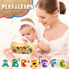 Reverse side showing 26 letters for early literacy exploration