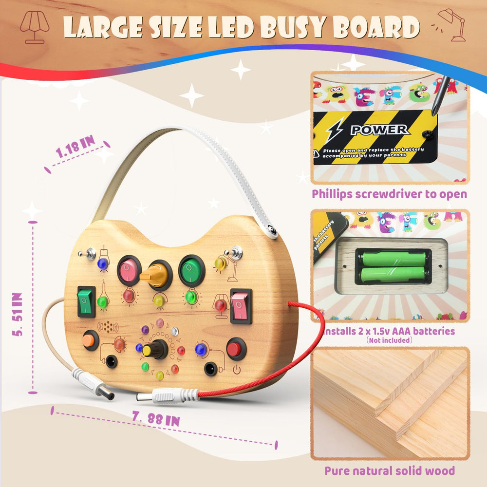 Natural wood with large rounded edges for safe toddler use