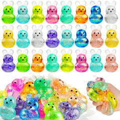 UDZRL Easter Bunny stress ball bulk in colors; compact fidget toy for desk or bag use.