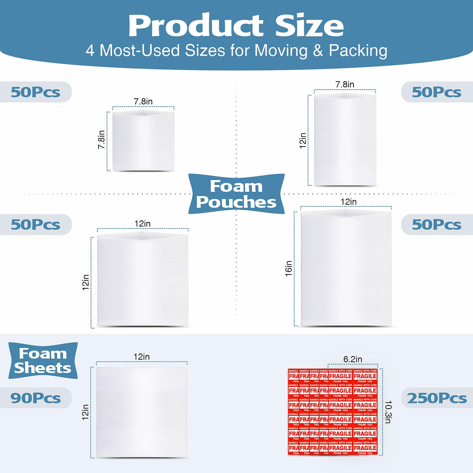 UEIVEDOS foam pouch 12x12 shields glassware from scratches in transit