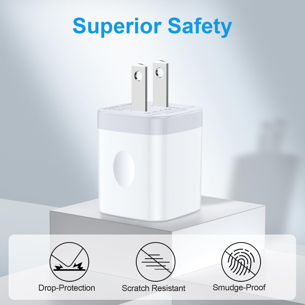 Uenlio USB Charger Block Durable Shell Resists Scratches and Drops.