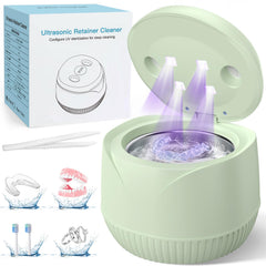 UEOFEN dental ultrasonic cleaner front view for compact home use