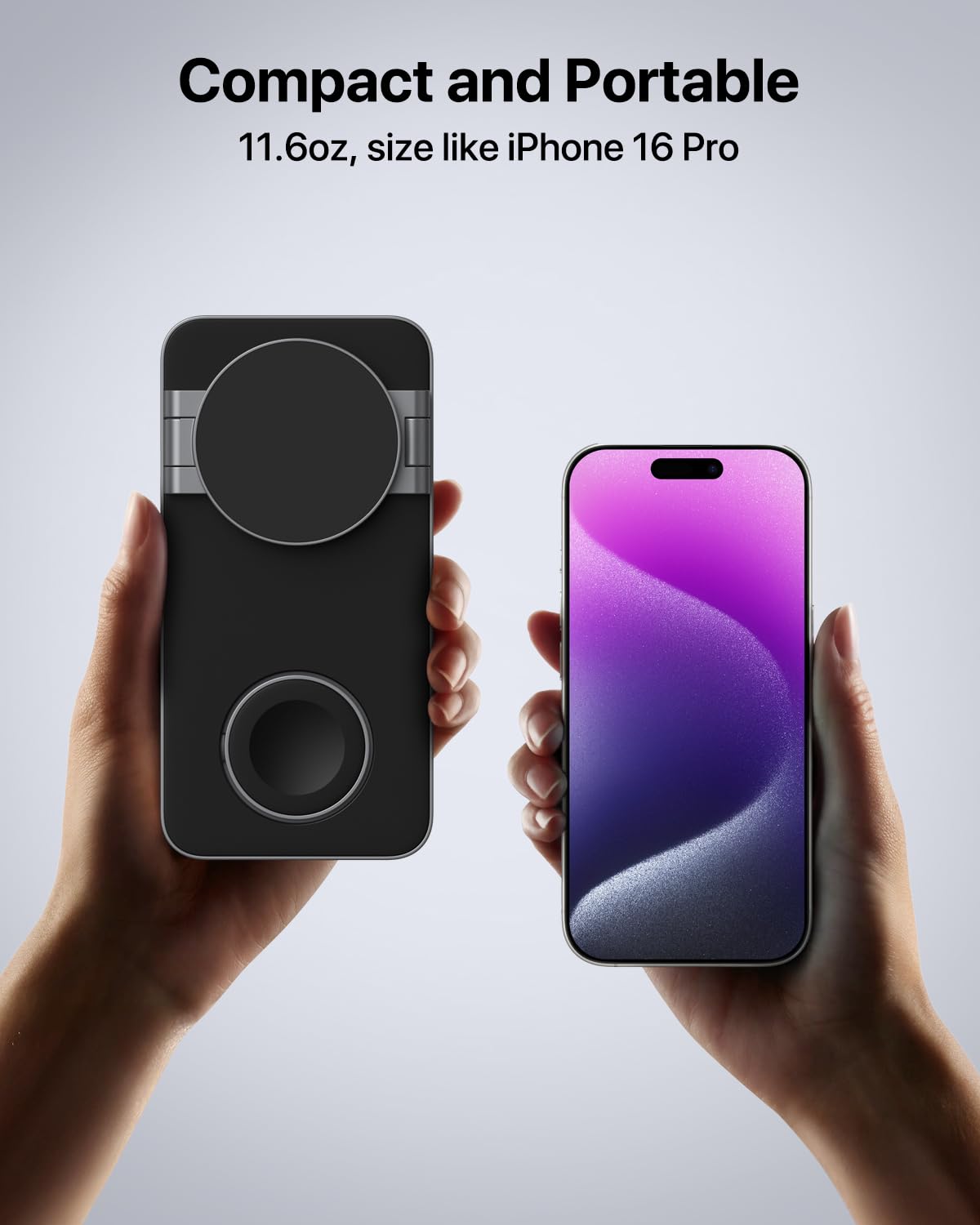 UEQ AirPods Pro sit securely on the pad while charging quietly in the background.