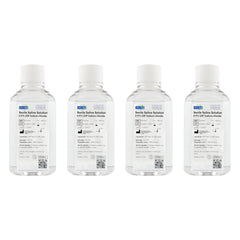 Front view of UFC Bio saline multipack for convenient bulk use in labs.