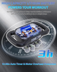UFFAE 16-head massage gun 9-modes dial close-up demonstrates customization options.
