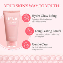 UFNA overnight night routine with nourishing mask on clean skin