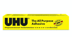 UHU all-purpose adhesive tube pour demonstrates fast, precise application for DIY projects
