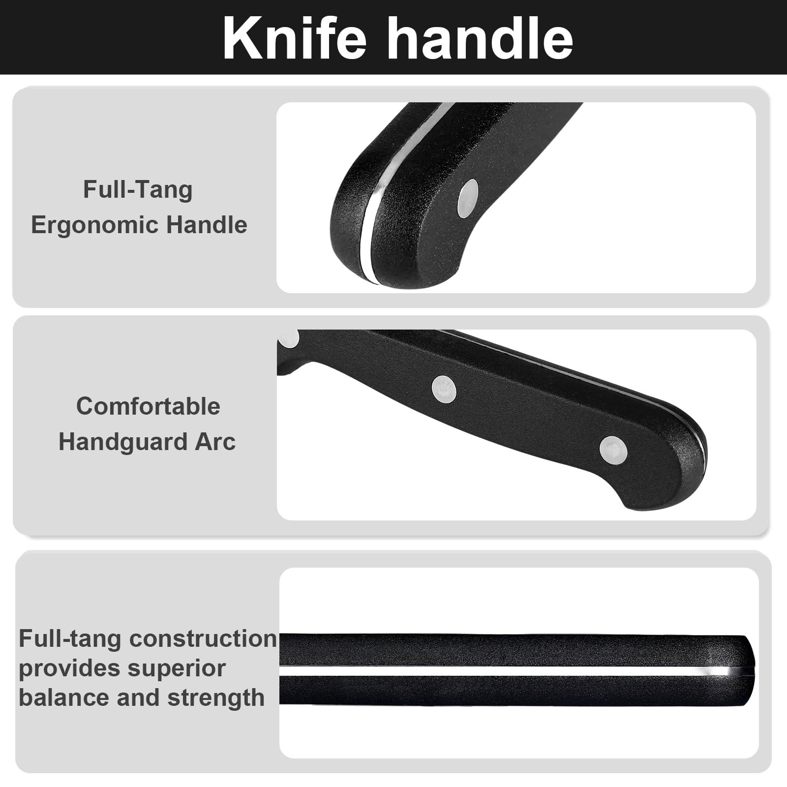 Uibkor 3.5-inch paring knife tip view for peeling and trimming with control.