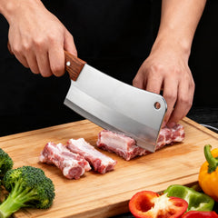 Uibkor cleaver with ergonomic handle showcasing comfortable grip.