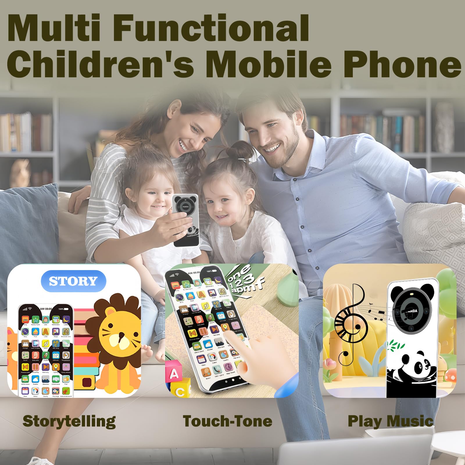 Uibyt kids-phone sound-buttons closeup demonstrates interactive learning in small hands