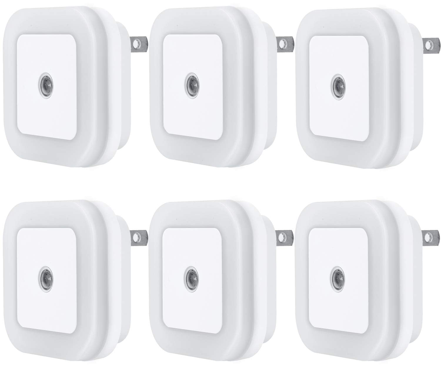Uigos night light with dusk-to-dawn sensor providing safe living room illumination.