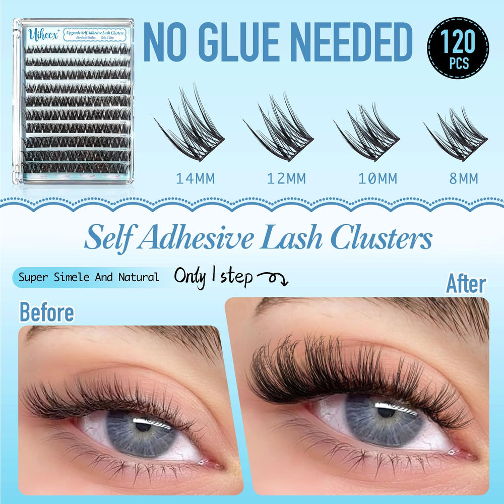 Uiheex lash clusters offer long-lasting all-day wear