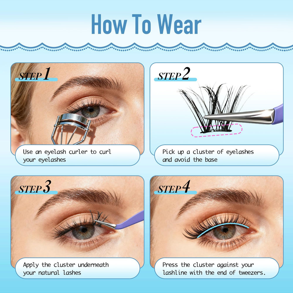 Uiheex wispy C-curly 8-14mm lashes add natural volume