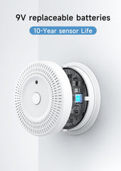 Uingarm 9V battery-powered detector with silence button for convenient deactivation