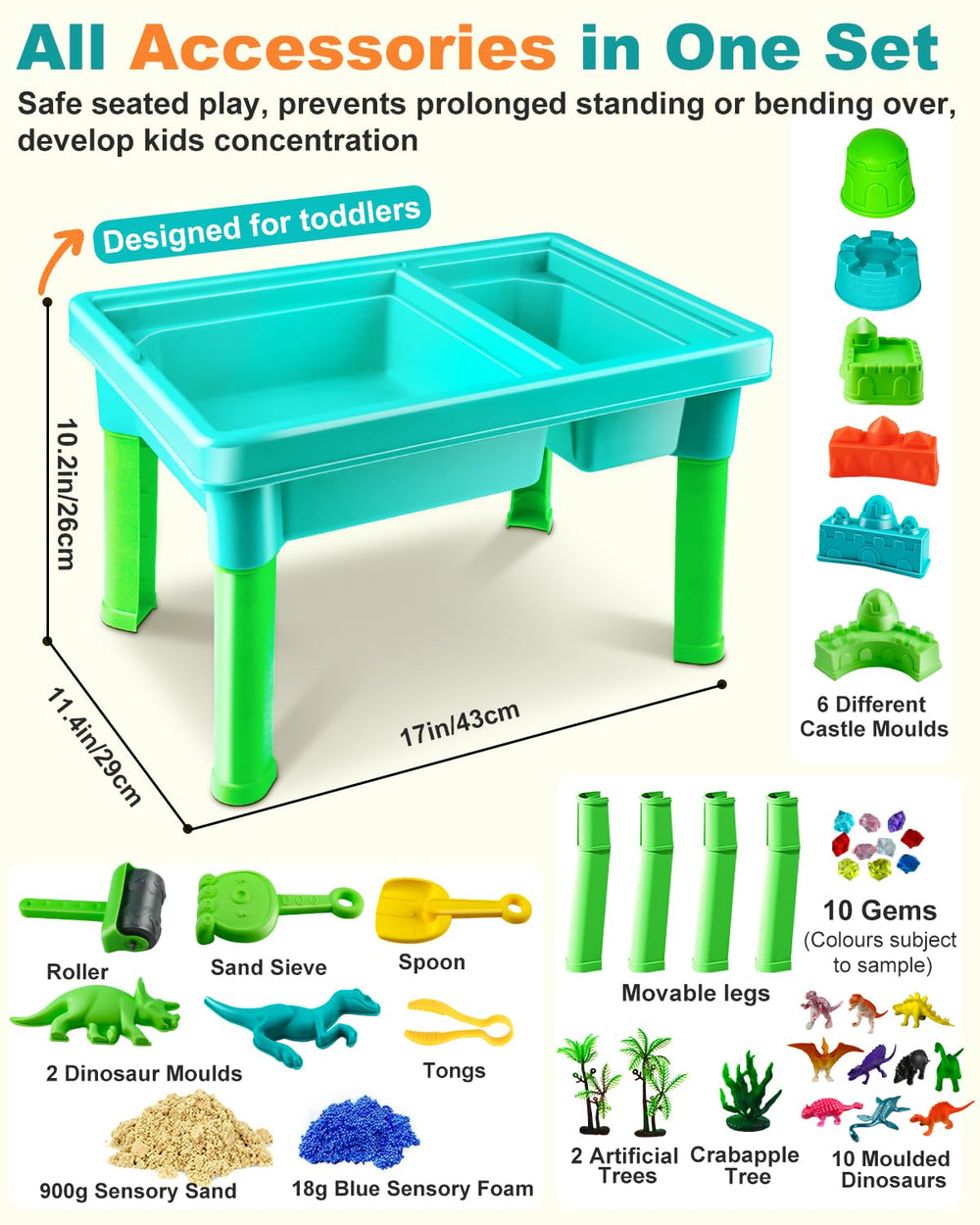 Uiopy Sandbox Kit castle mold supports storytelling and cooperative play