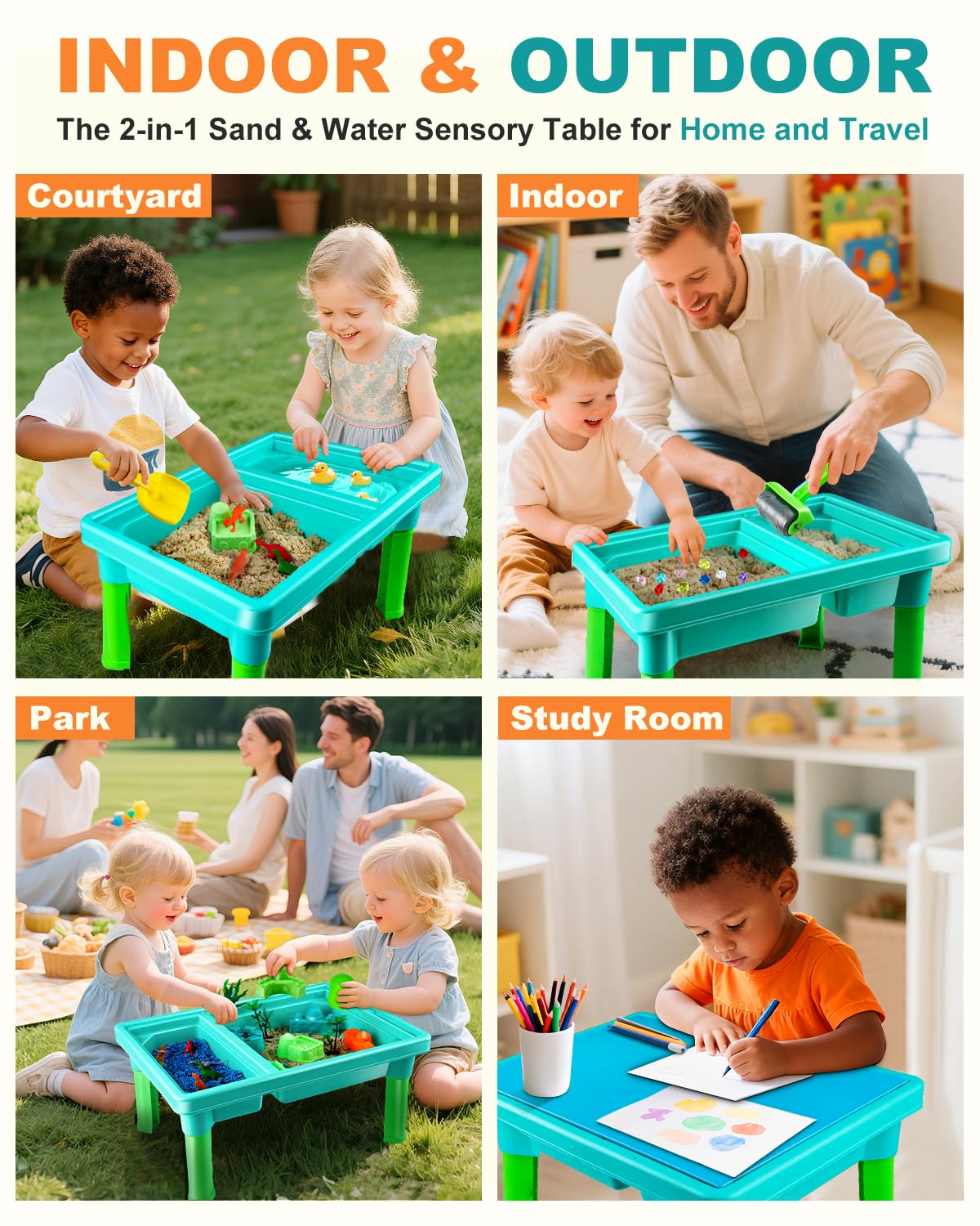Uiopy Sandbox Kit foldable design saves space and simplifies cleanup