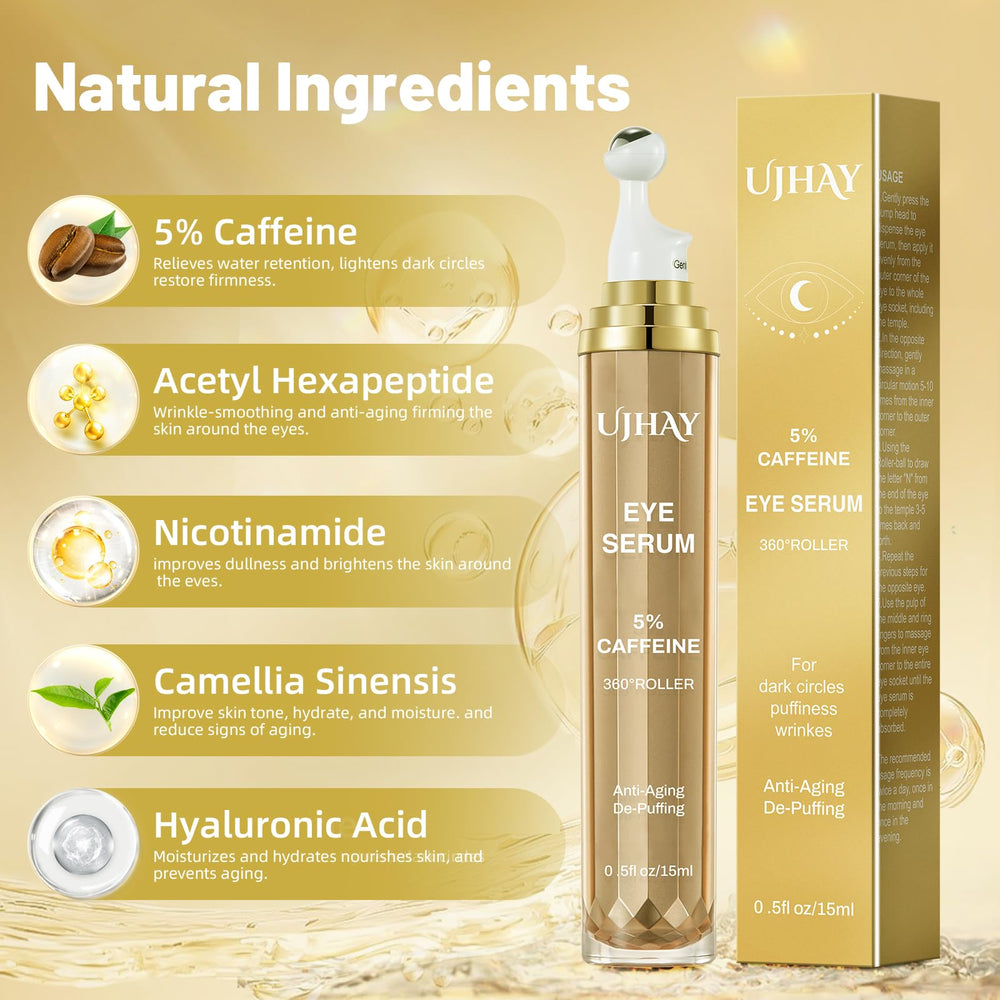 UJHAY eye serum dispensing action for quick daily use