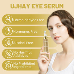 UJHAY formula with hyaluronic acid and niacinamide nourishes under-eye skin