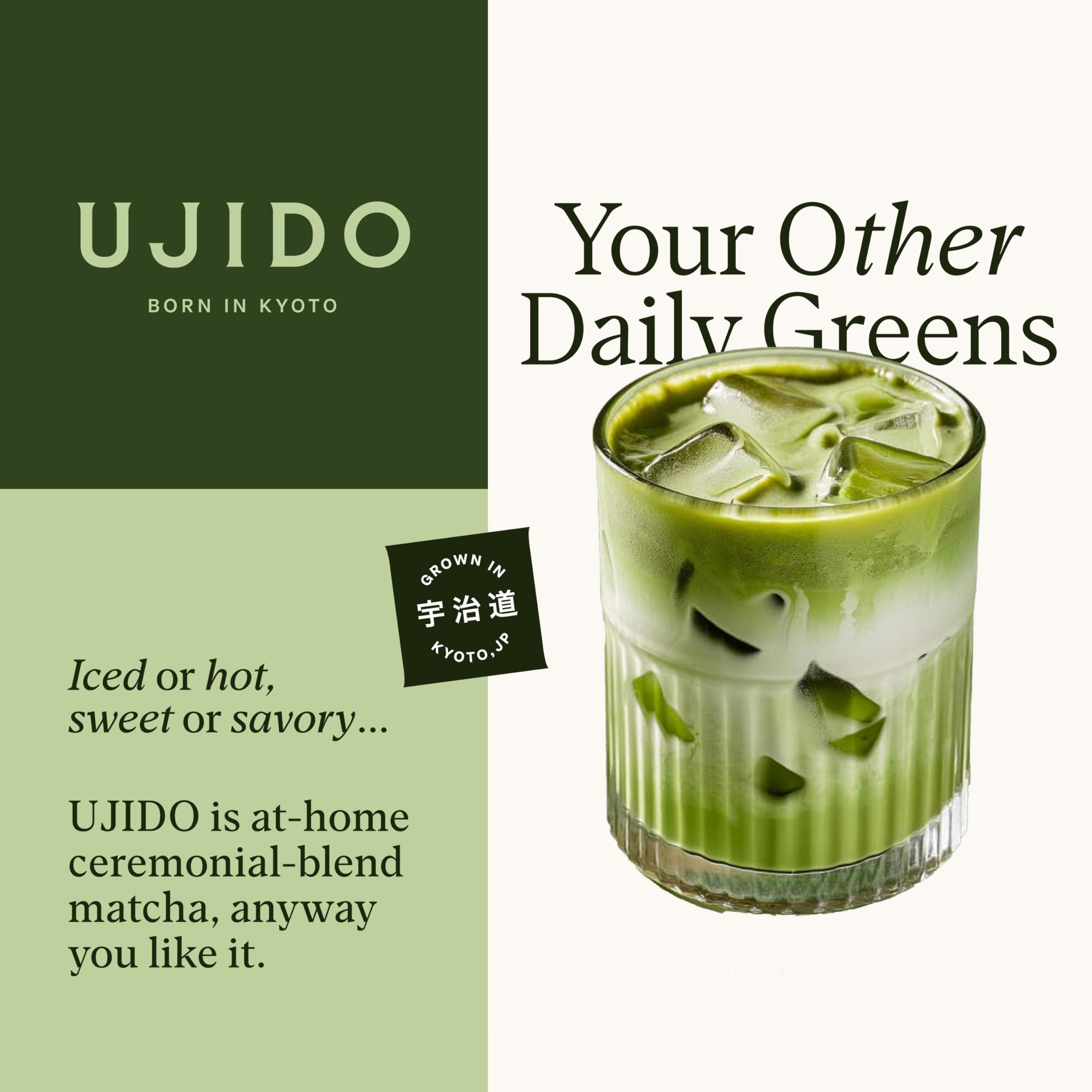 Ujido Path of Zen matcha latte with creamy texture and bright color