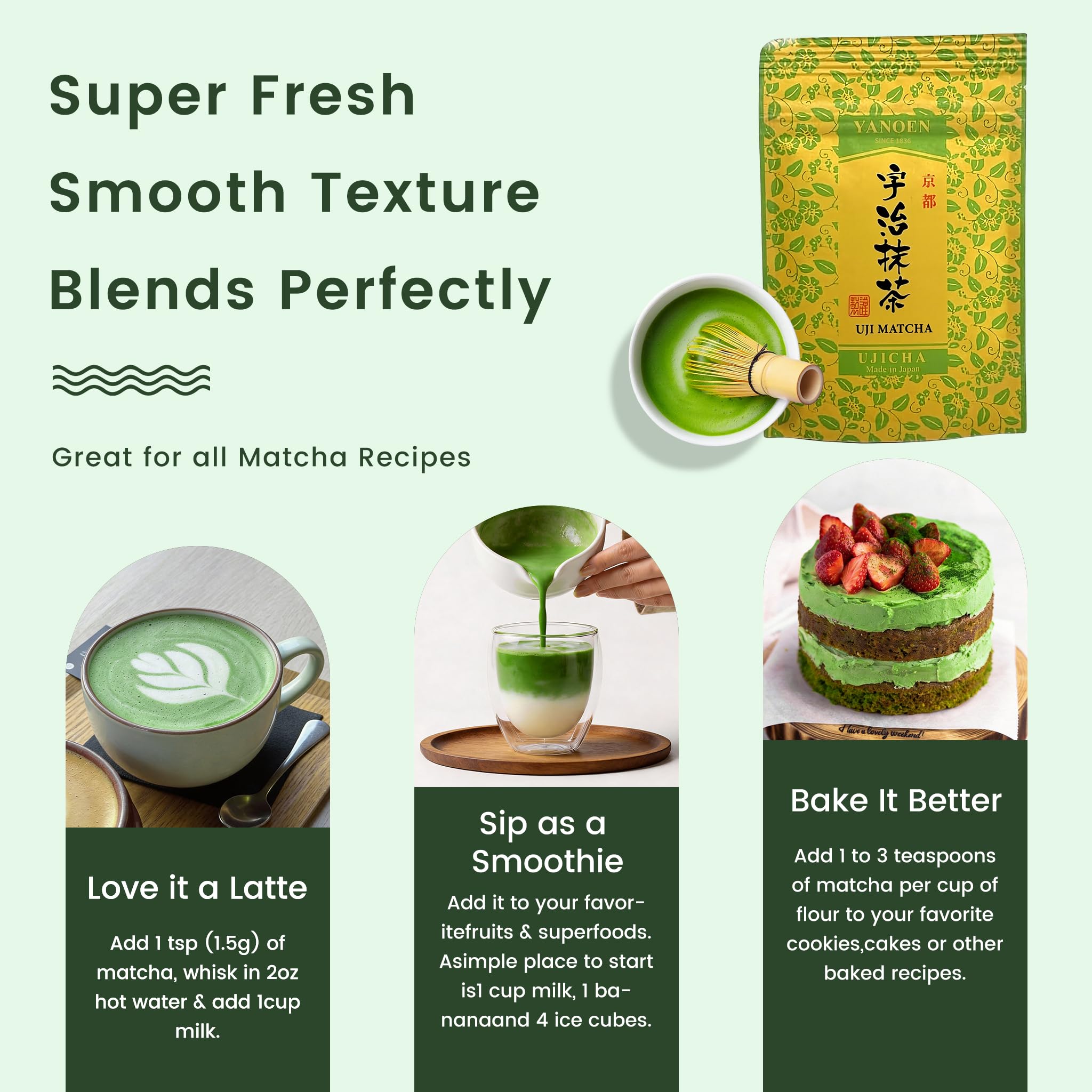 UJITYA stone-ground texture highlighting ultra-fine powder for silky-mouthed drinks