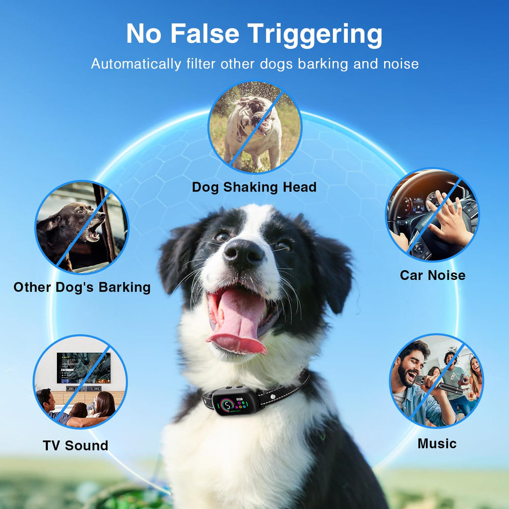 Auto-pause after seven triggers provides brief rest for dogs.