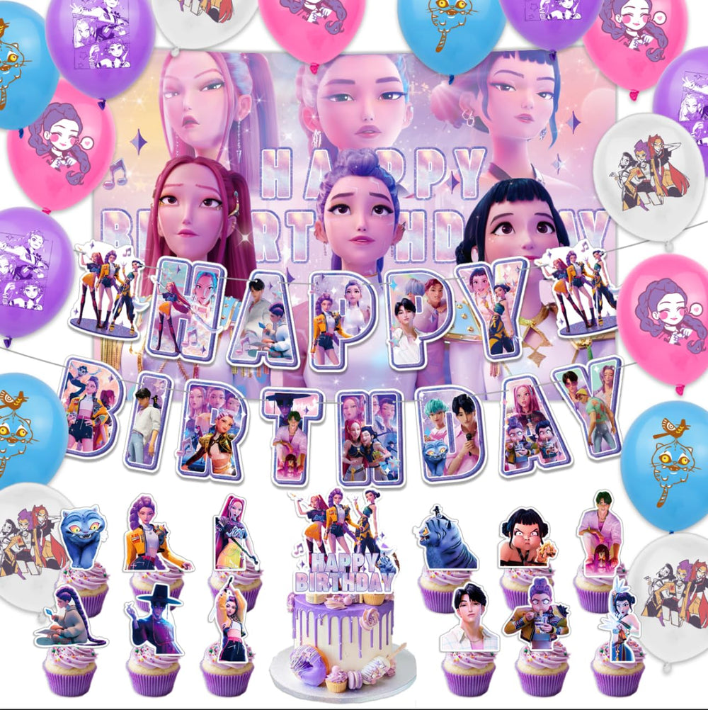 UKMPFGJ kpop birthday backdrop for memorable photo moments at parties.