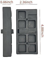 ULAMORE bench press block with slots demonstrates adjustable barbell height.
