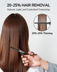 ULG thinning shears with bigger finger holes for comfortable grip during long styling sessions