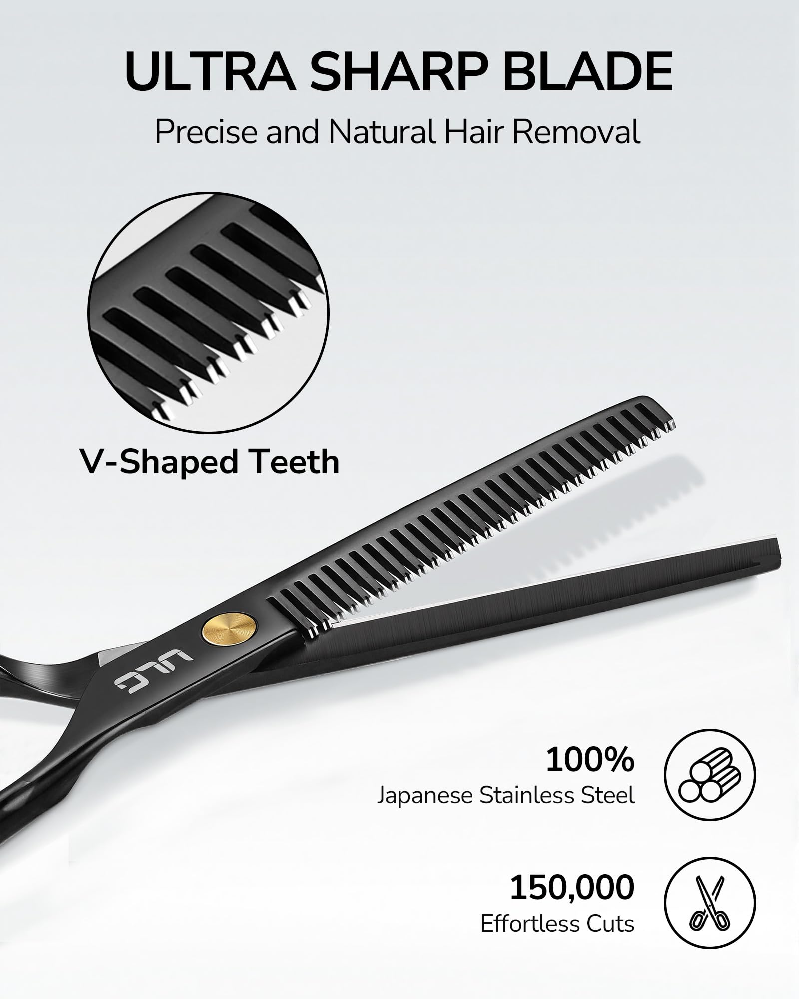 ULG thinning shears versatile tool for thinning, haircutting, and beard shaping