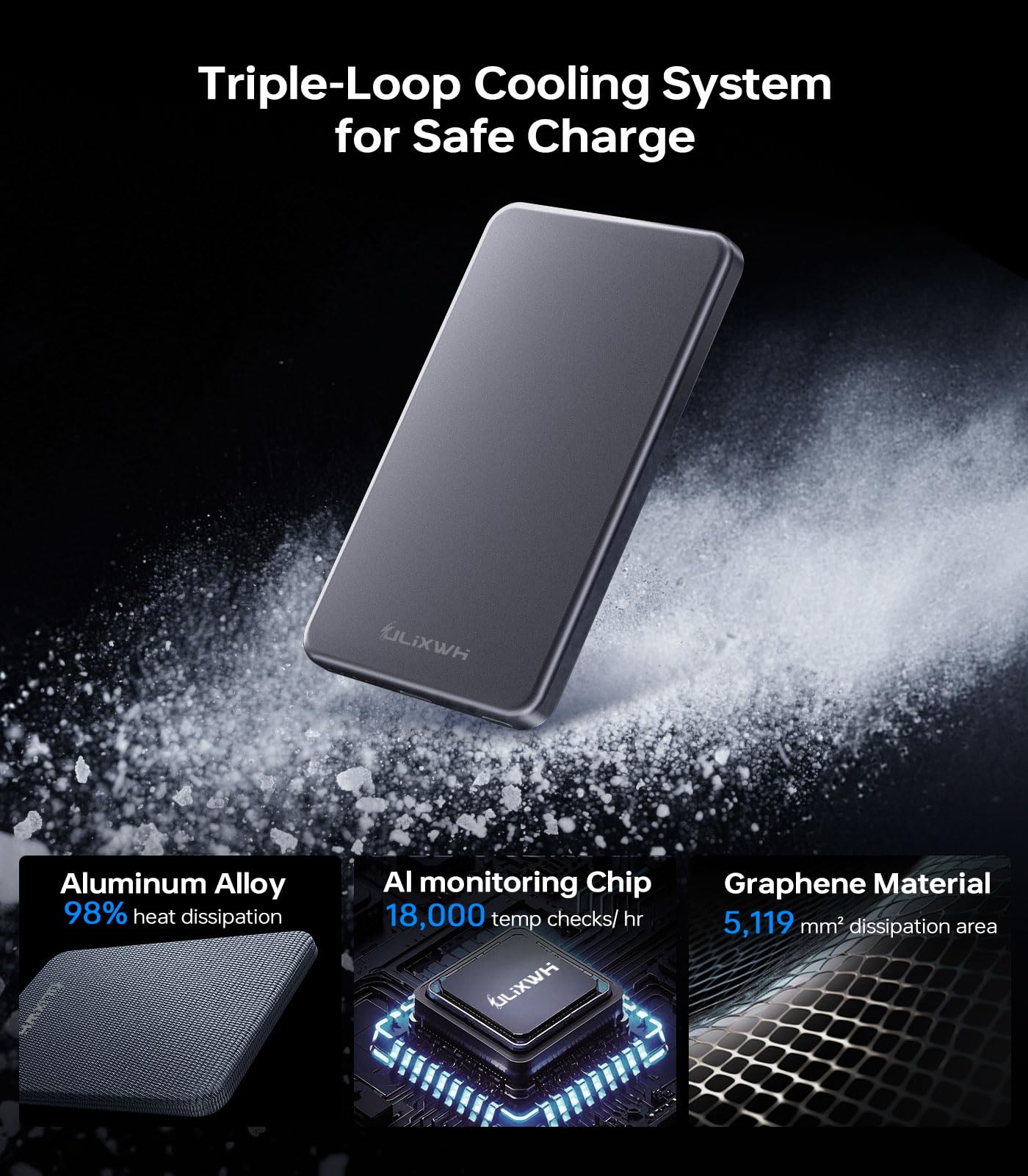 ULiXWH 5000mAh fast-charge capacity powers iPhone on the move