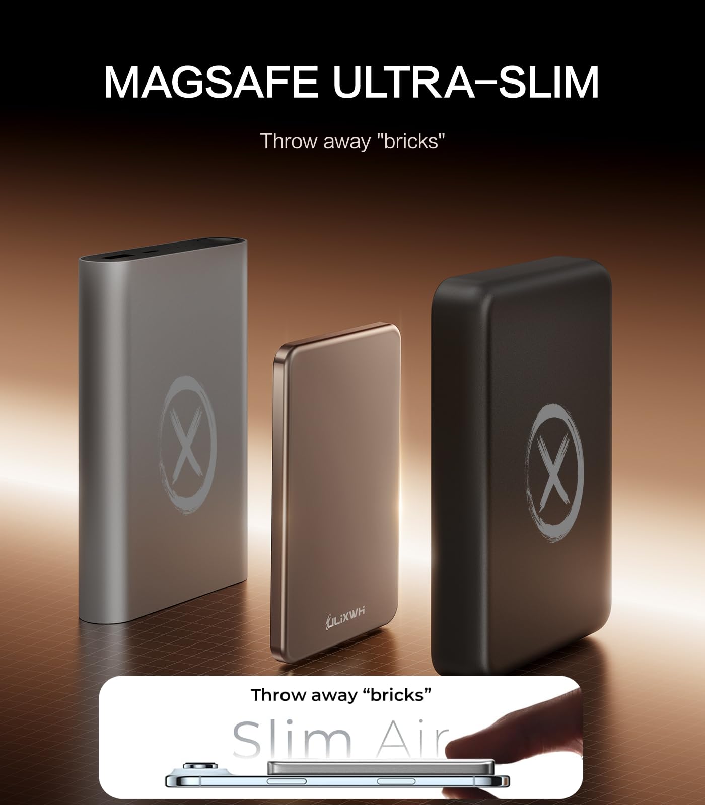ULiXWH all-metal-shell desert gold highlights premium durability and heat dissipation.