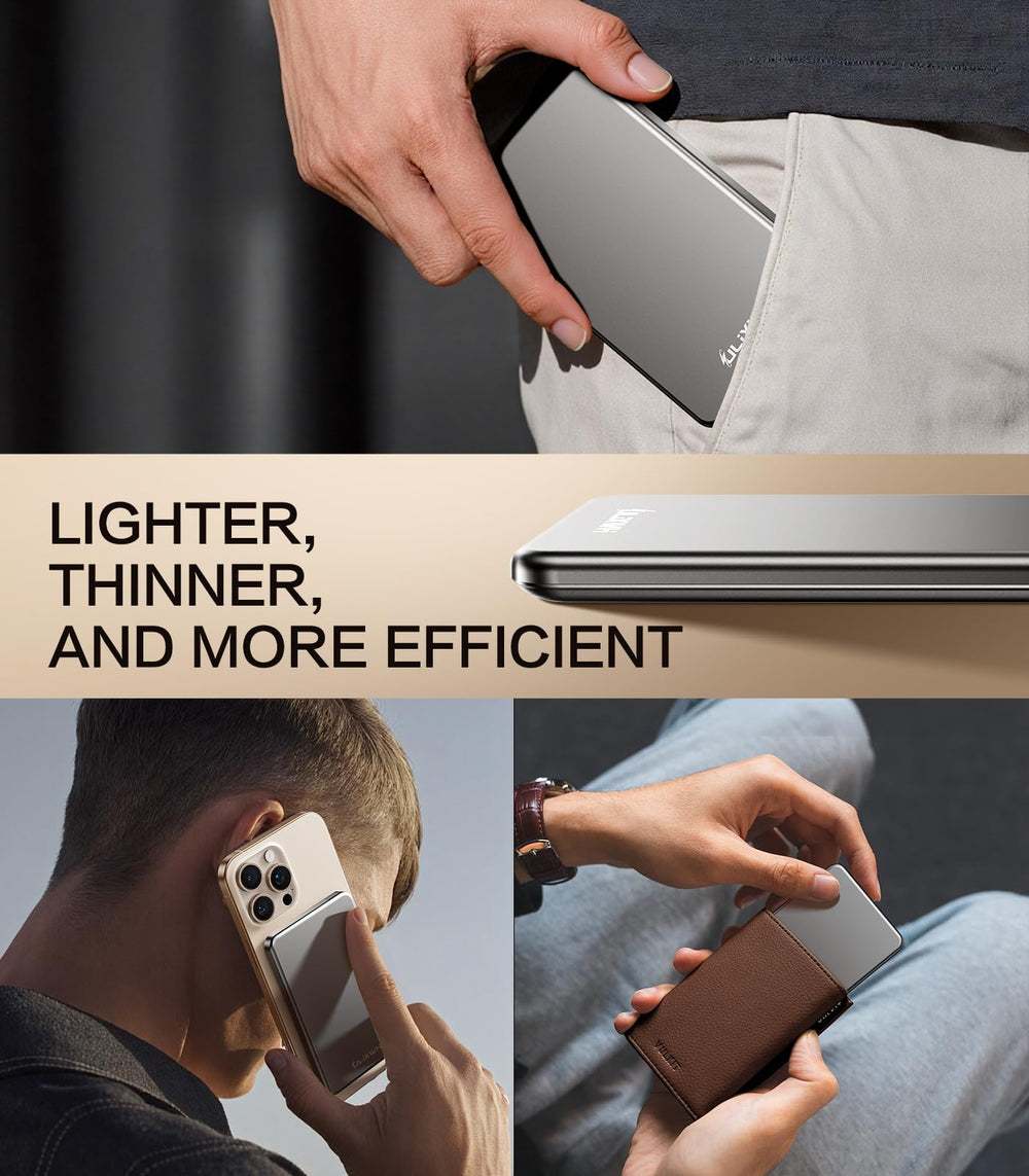 ULiXWH ultra-slim design fits easily in pockets and bags