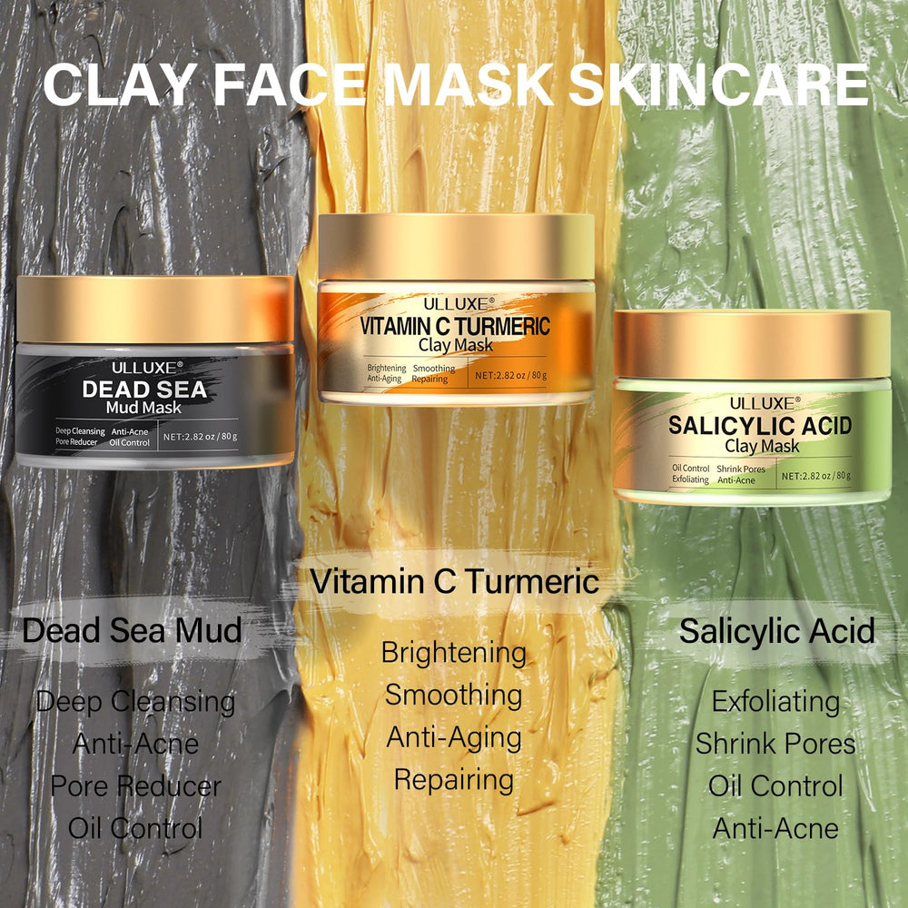ulluxe Salicylic Acid clay mask jar for oil control and clarity