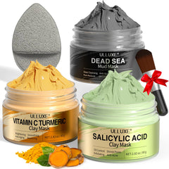 ulluxe Vitamin C Turmeric clay mask jar for brightening and radiance