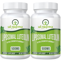 Ulmubra Liposomal Luteolin 500mg bottle front view for easy identification and daily use
