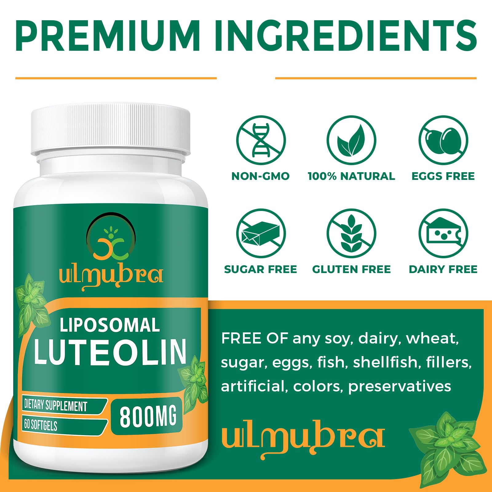 Ulmubra liposomal technology diagram represents stability and efficient delivery.