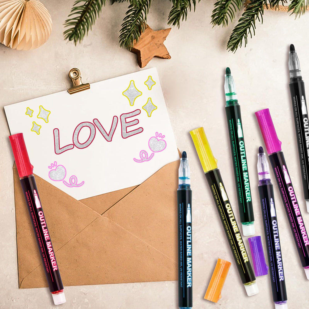 Ulrhpc Easter basket stuffer markers adding sparkle to festive crafts.