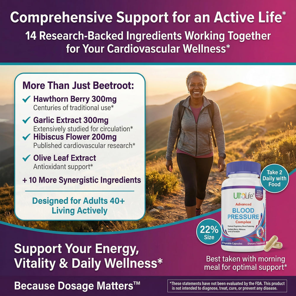 ULTALIFE vitamin blend capsules indicating essential daily nutrients