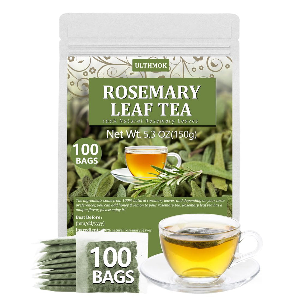 ULTHMOK Premium Rosemary Tea Bags front view shows pure leaves for daily soothing ritual.