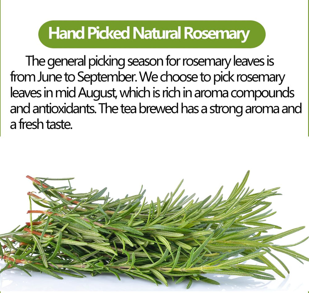 ULTHMOK caffeine-free label on premium rosemary tea bags.
