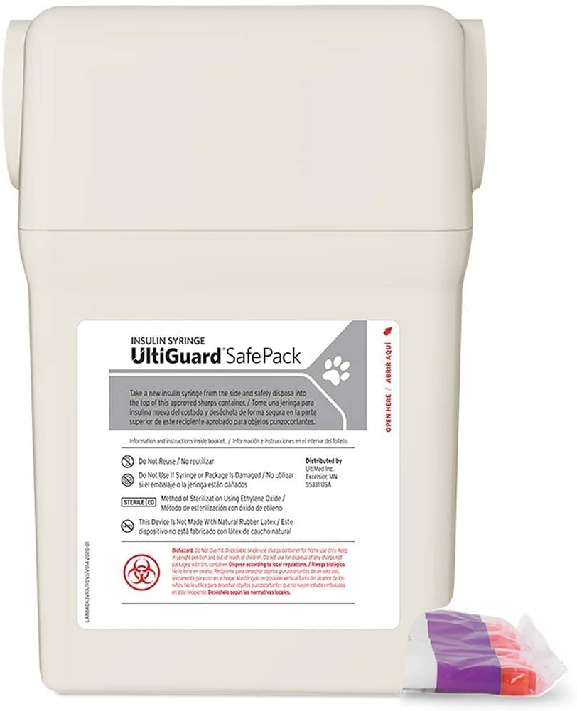 Bold barrel markings on UltiCare VetRx syringes support accurate dosing and easy grip.