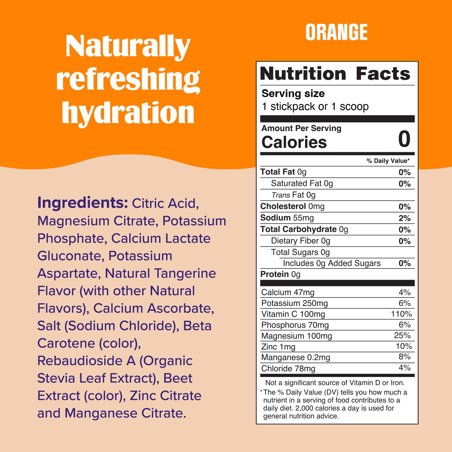 Close-up of orange drink by Ultima Replenisher for refreshing hydration.