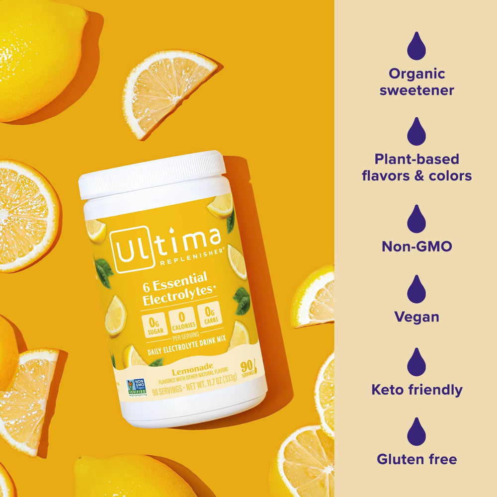 Ultima Replenisher organic stevia leaf sweetening close-up.
