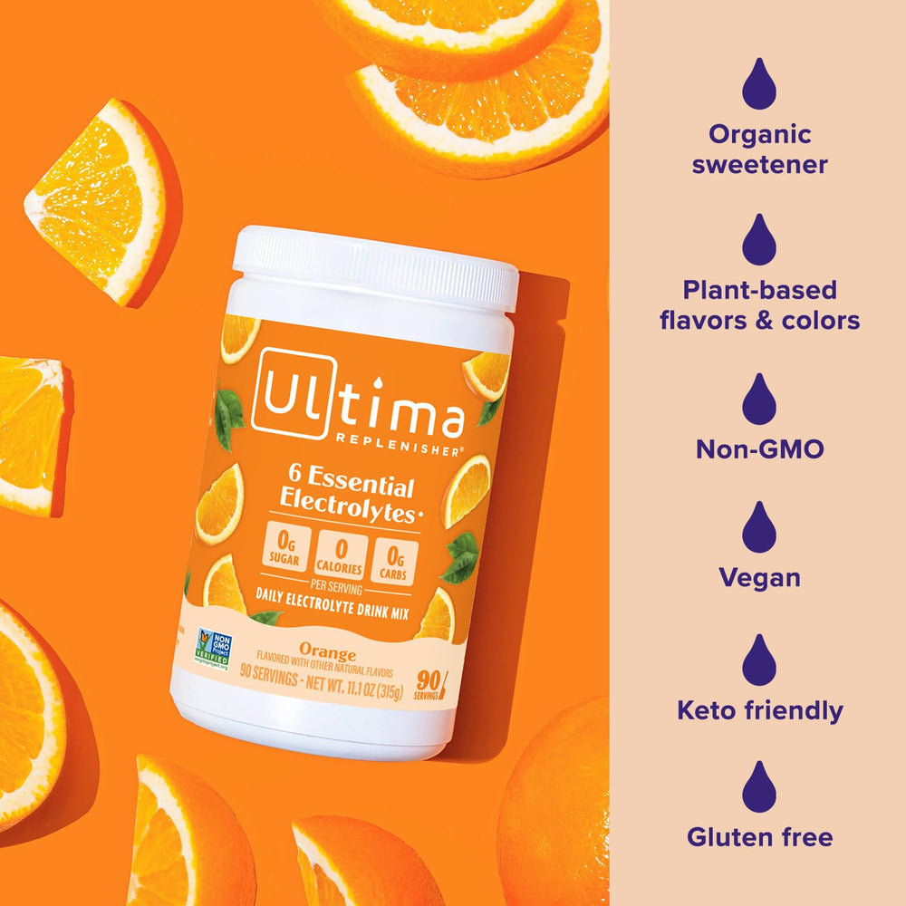Illustration showing the six electrolytes in Ultima Replenisher.