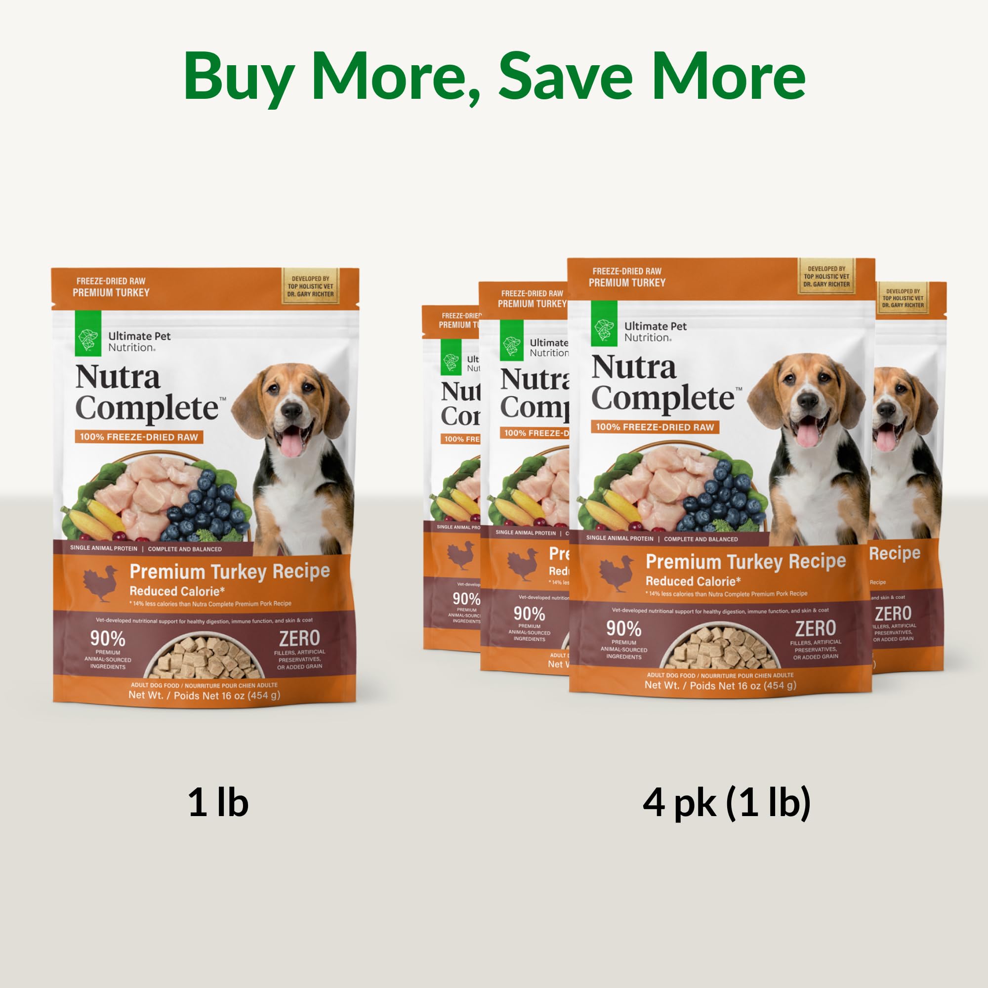 Ultimate Pet Nutrition Nutra Complete diet-mixer demonstration shows easy integration with current dog food.