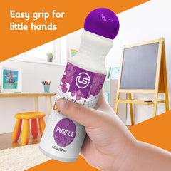 Ultimate Stationery easy-grip 2-ounce dot-marker bottles fit small hands for confident drawing.