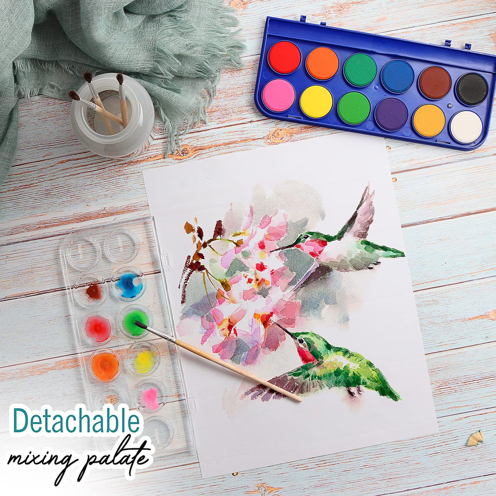 Ultimate Stationery Watercolor Set shows 12 primary colors ideal for color mixing
