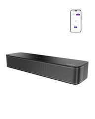 ULTIMEA Poseidon M20 Pro front view, compact 2.1ch soundbar for living room TV.