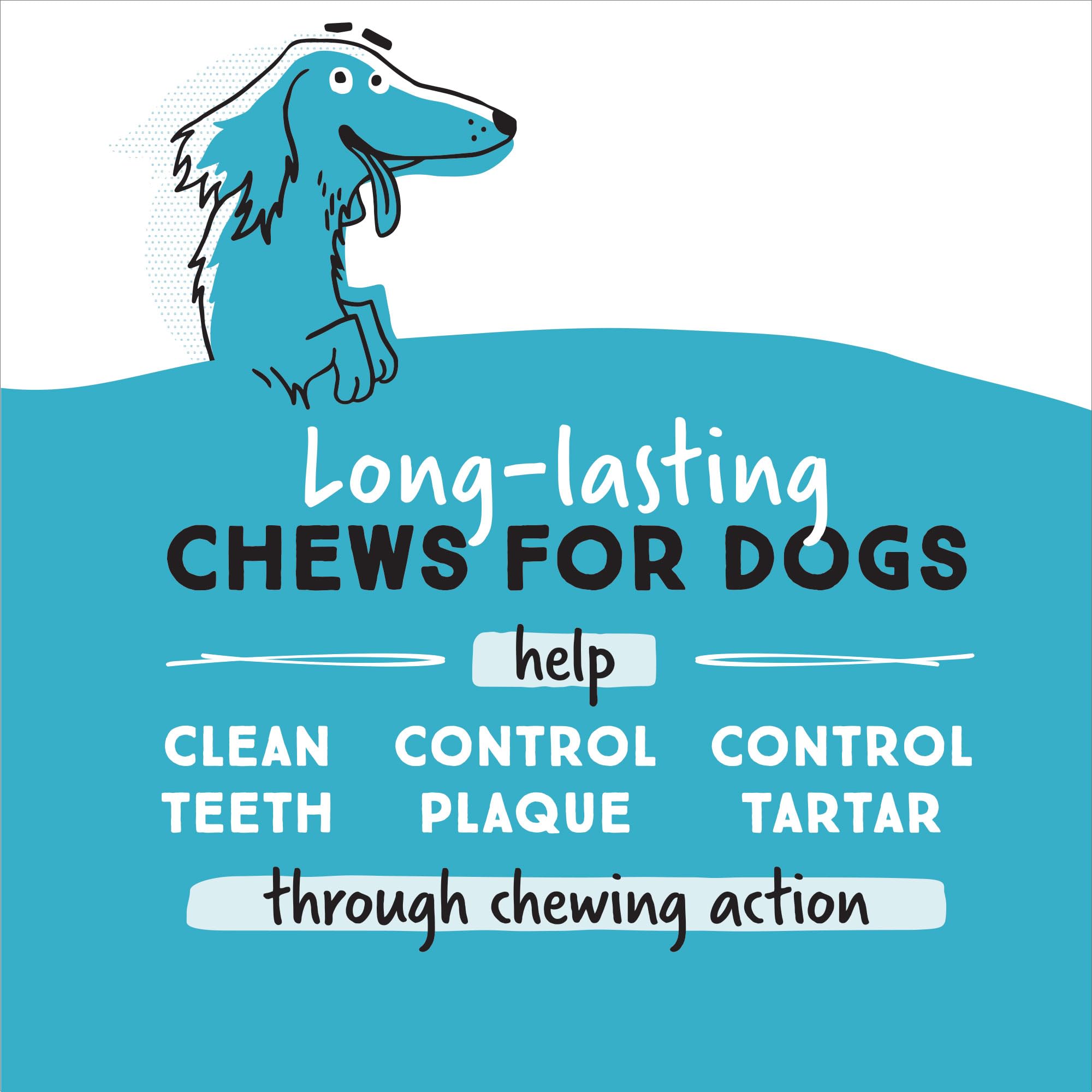 Ultra Chewy Double Treat Bones chewy center enhances dog enjoyment and taste.