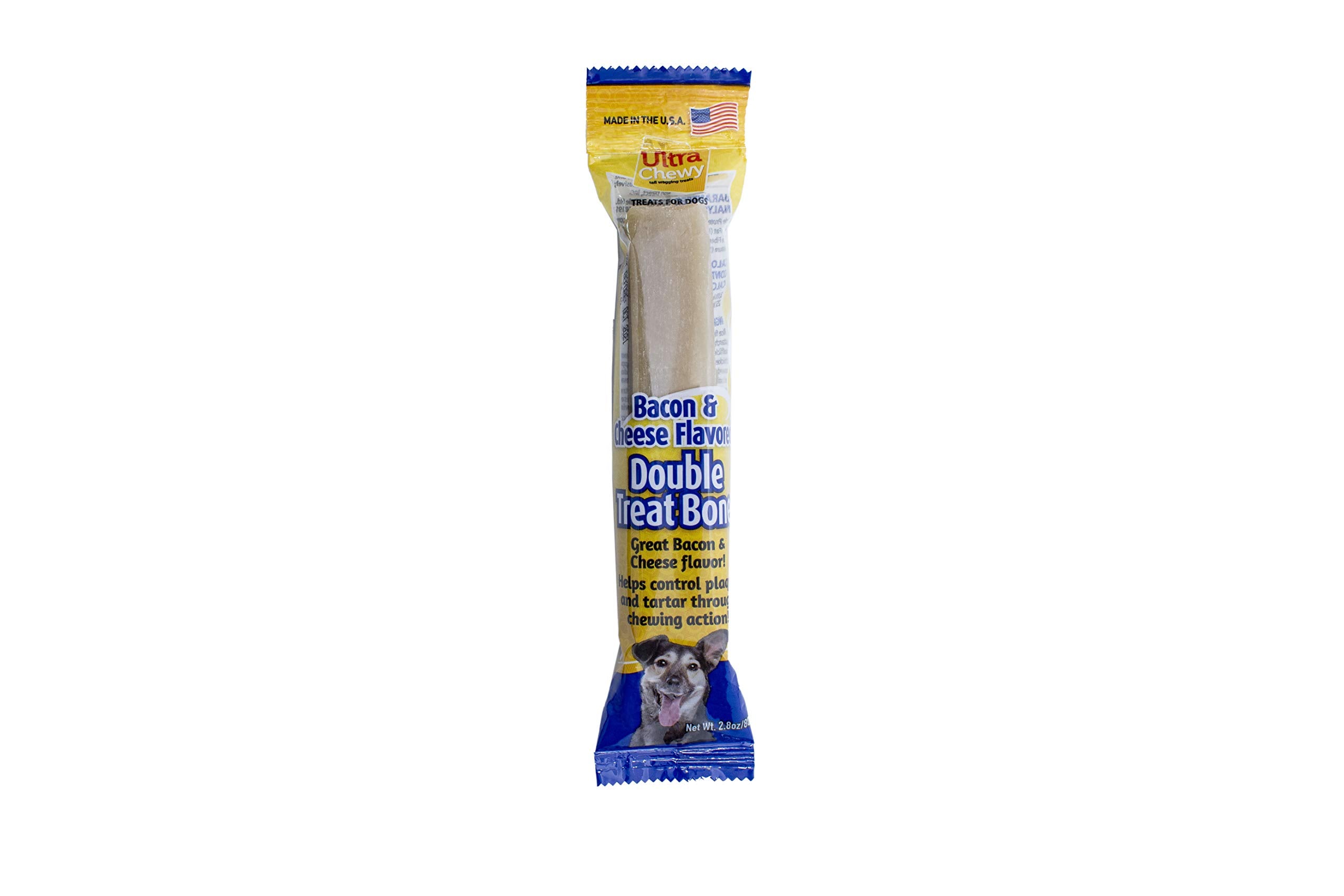 Ultra Chewy Double Treat Bones convenient on-the-go chew for travels.